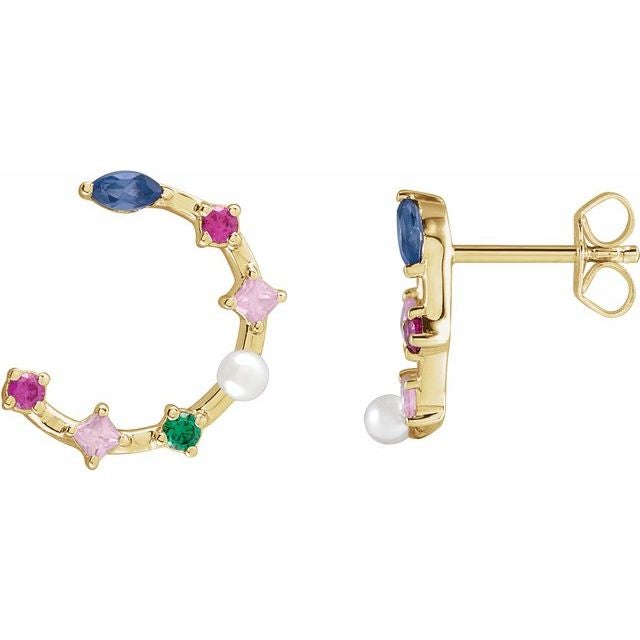 Multi-Gemstone Earrings - Acadian Estates & CustomEarrings