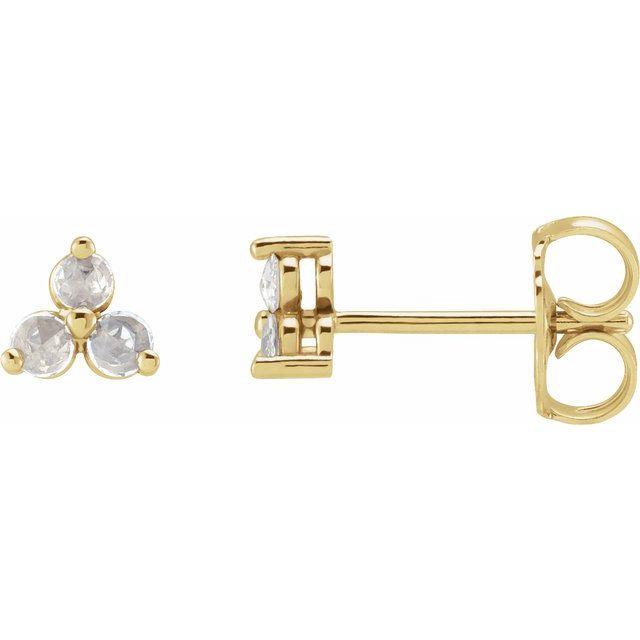 Three Diamond Earring Studs - Acadian Estates &amp; CustomEarrings