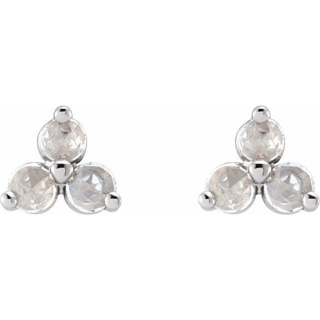 Three Diamond Earring Studs - Acadian Estates & CustomEarrings
